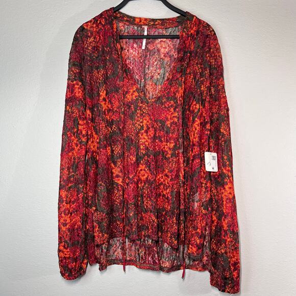 Free People Oversized Out For The Night In Hot Combo, XS, will fit M L XL NWT - Picture 7 of 7